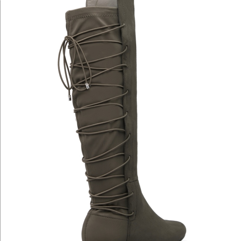 Olive Suede Boots